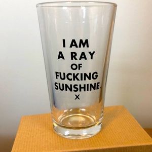 I am a ray of f*cling sunshine funny graphic glass